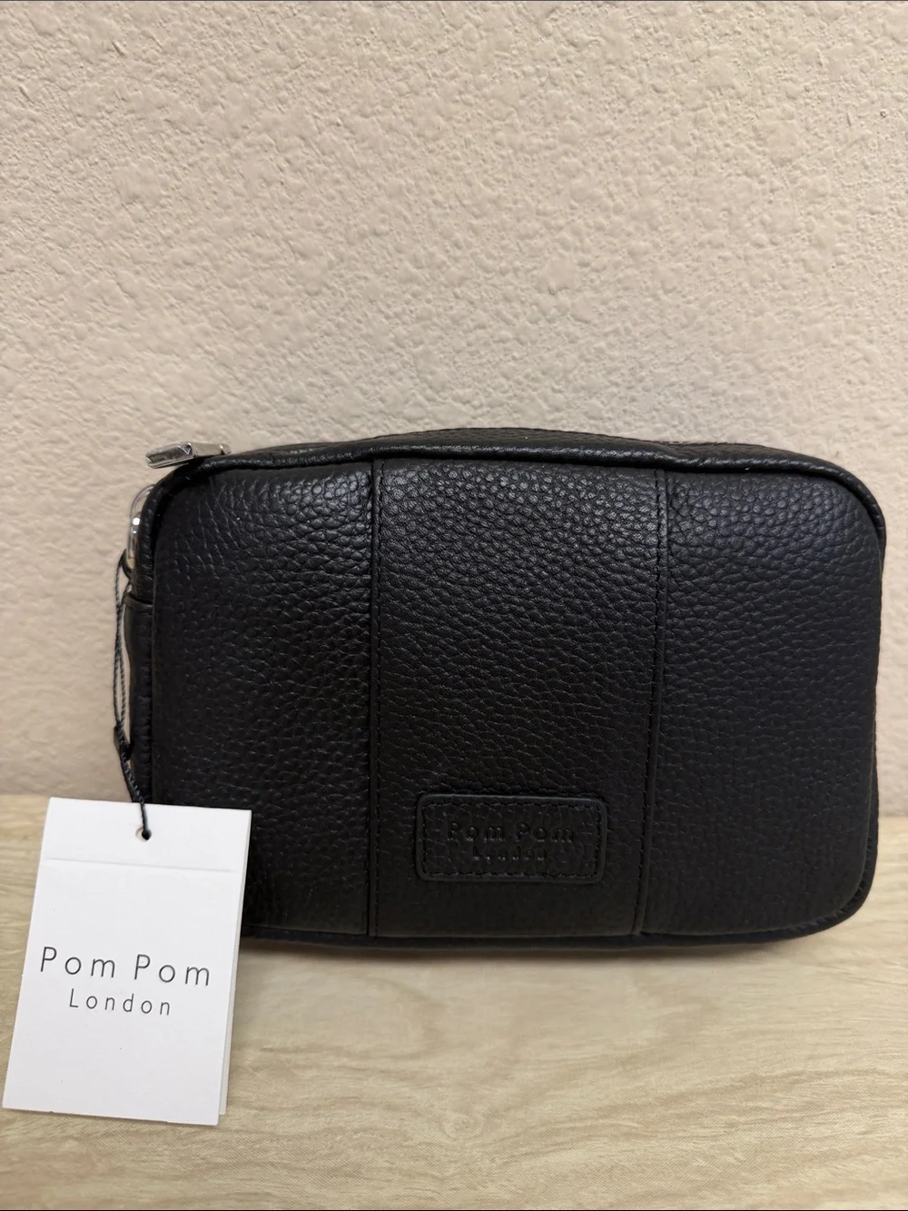 POM POM LONDON CITY MINI CROSSBODY BAG BLACK